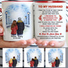To my husband Promise to encourage you and inspire you Street, Custom accent red mug, Anniversary gifts, Personalized love gifts for him