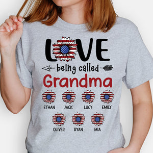 Love Being Call Grandma or Mom, Personalized July 4th Shirt, Family Gifts