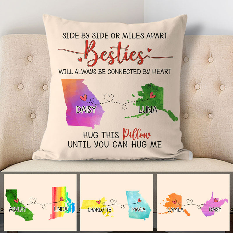 Connected By Love Personalized 18x18 Throw Pillow