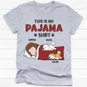 This Is My Pajama Shirt Red Plaid Pattern, Personalized Shirt, Custom Gifts For Dog Lovers
