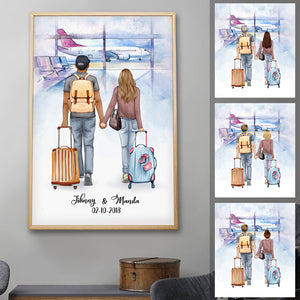 Anniversary Gift, Personalized Couple Gift, Travel Personalized Poster, Wedding Gift