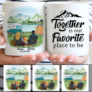 Together is our Favorite place to be, Customized Camping Couple mug, Anniversary gifts, Personalized gifts