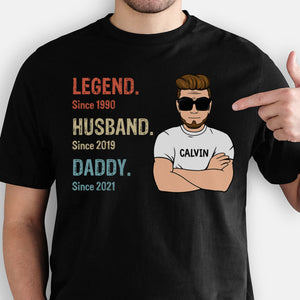 Vintage Legend Husband Daddy Since Years Man, Personalized Father's Day Shirt