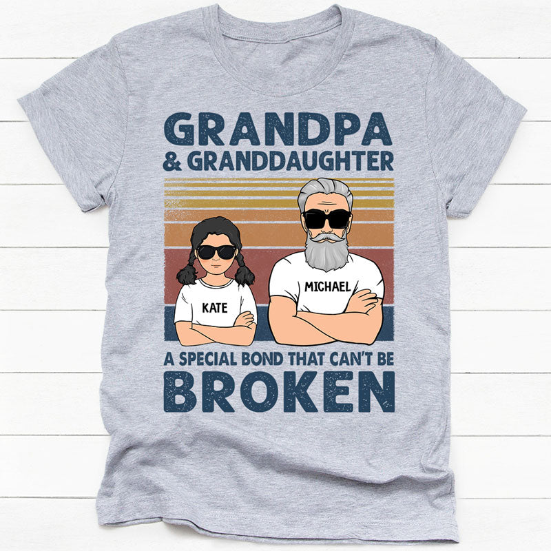 Custom Grandpa and Granddaughter Kid Quote, Personalized Shirt, Gifts for Grandpa and Granddaughter