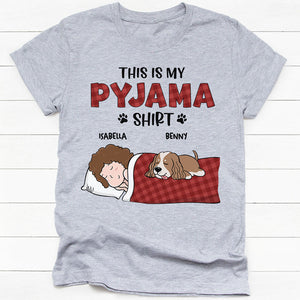 This Is My Pyjama Shirt Red Plaid Pattern, Personalized Shirt, Custom Gifts For Dog Lovers
