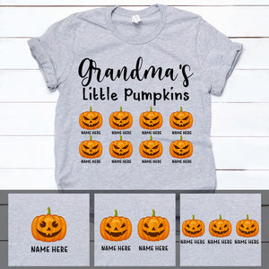 Grandma's Little Pumpkins, Custom Tee, Personalized Shirt, Funny Family gift for Grandmother