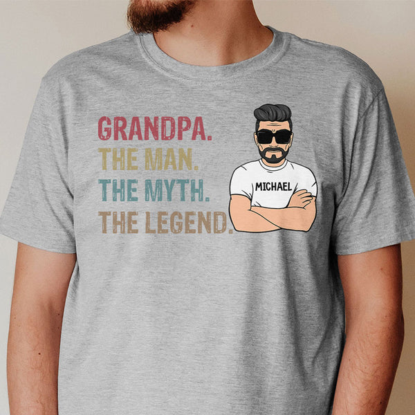 The Myth The Fishing The Legend Old Man, Personalized Fishing Shirt, F -  PersonalFury