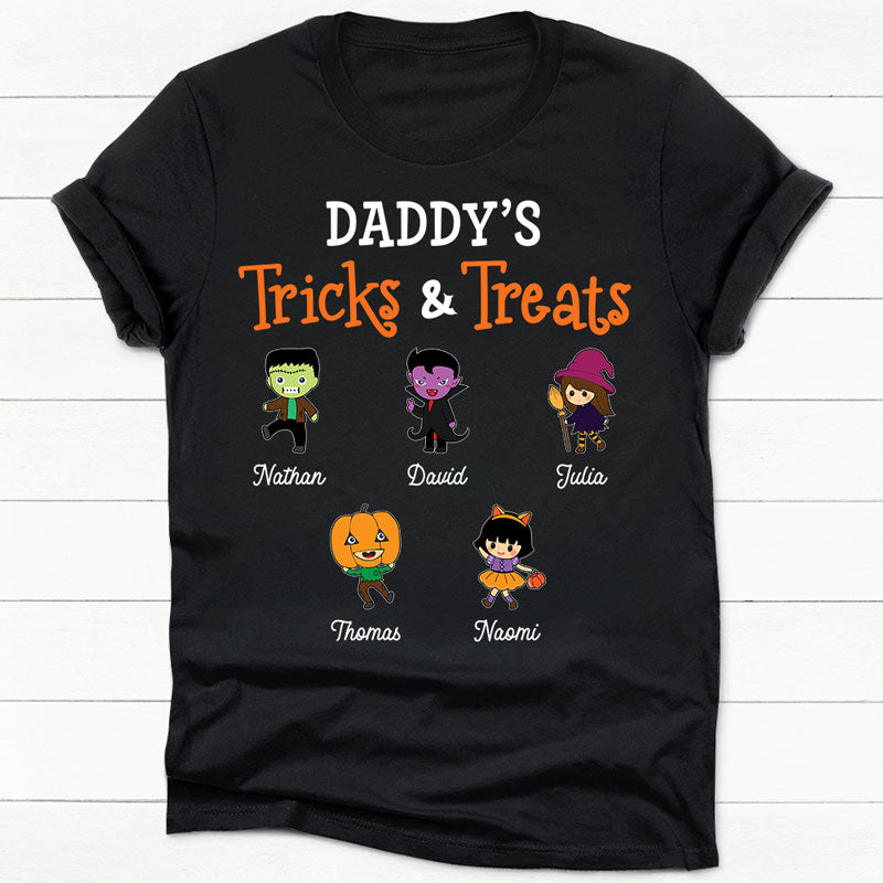Tricks and Treats Custom Title, Halloween Shirt, Sweater, Hoodie, Personalized Family Gift
