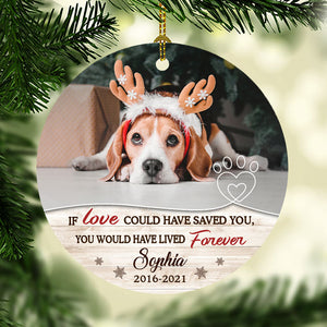 If Love Could Have Saved You, Personalized Christmas Ornaments, Custom Memorial Gifts, Gift For Pet Lovers