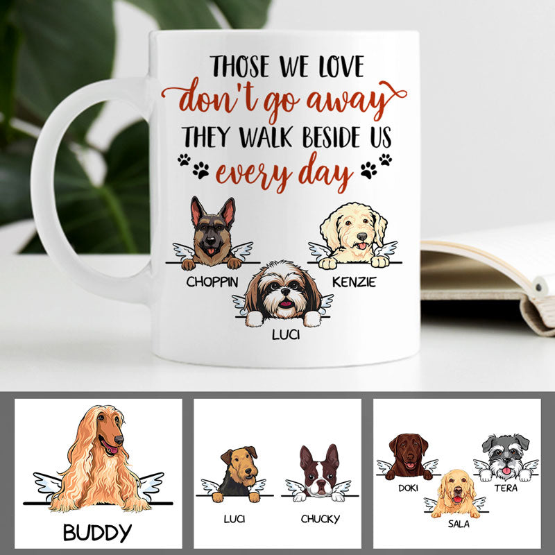 Beside Us Custom Memorial Dogs Mug Personalized Gifts for Dog Lovers PersonalFury