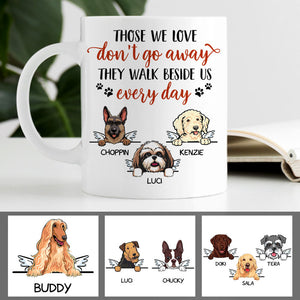 Beside Us, Custom Memorial Dogs Mug, Personalized Gifts for Dog Lovers