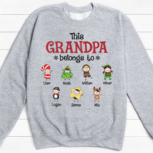 This Belongs To, Personalized Custom Hoodie, Sweater, T shirts, Christmas Gift for Grandparents