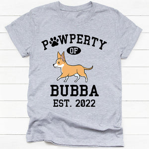 Pawperty Of Chihuahua, Personalized Shirt, Custom Gifts For Dog Lovers