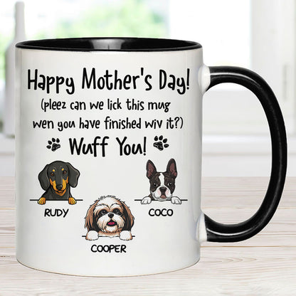 Can We Lick This Mug, Personalized Accent Mug, Father's Day Gifts, Dog Mother's Day Gifts