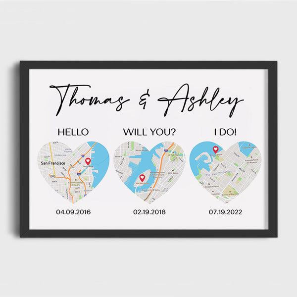 Anniversary Gift, Personalized Couple Gift, Travel Personalized Poster -  PersonalFury