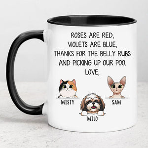 Roses Are Red Violets Are Blue Dog Cat, Personalized Mug, Gift For Pet Lovers