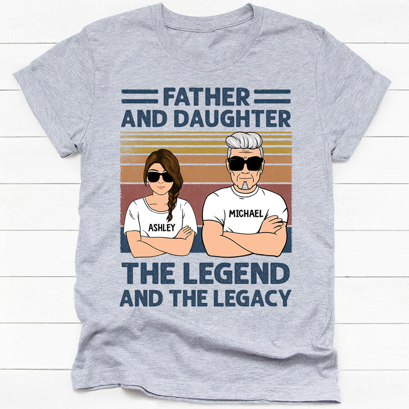 Custom Father and Daughter Quote, Personalized Shirt, Gifts for Father and Daughter, Premium Tee / White / 2XL