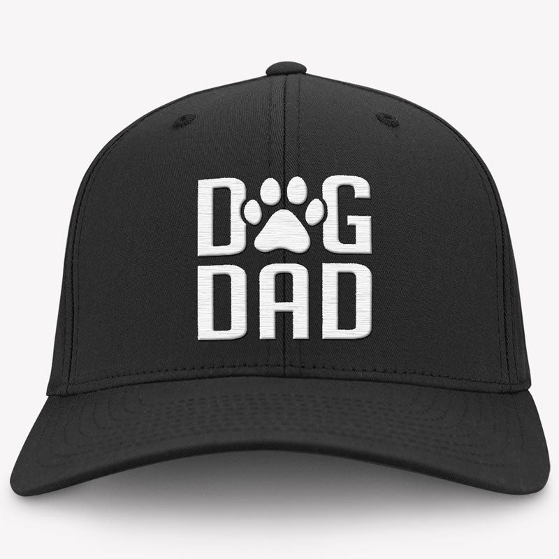 Dog Dad Hat, Embroidered Vintage Cotton Twill Cap, Gifts For Dog Dad