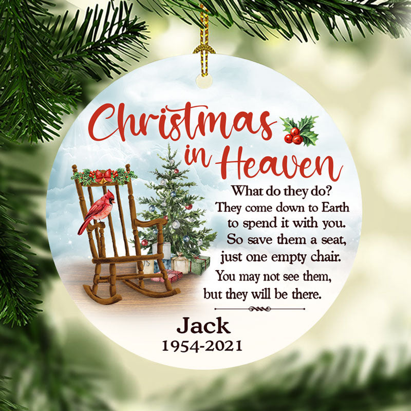 Christmas In Heaven, Personalized Christmas Ornaments, Custom Memorial Gifts