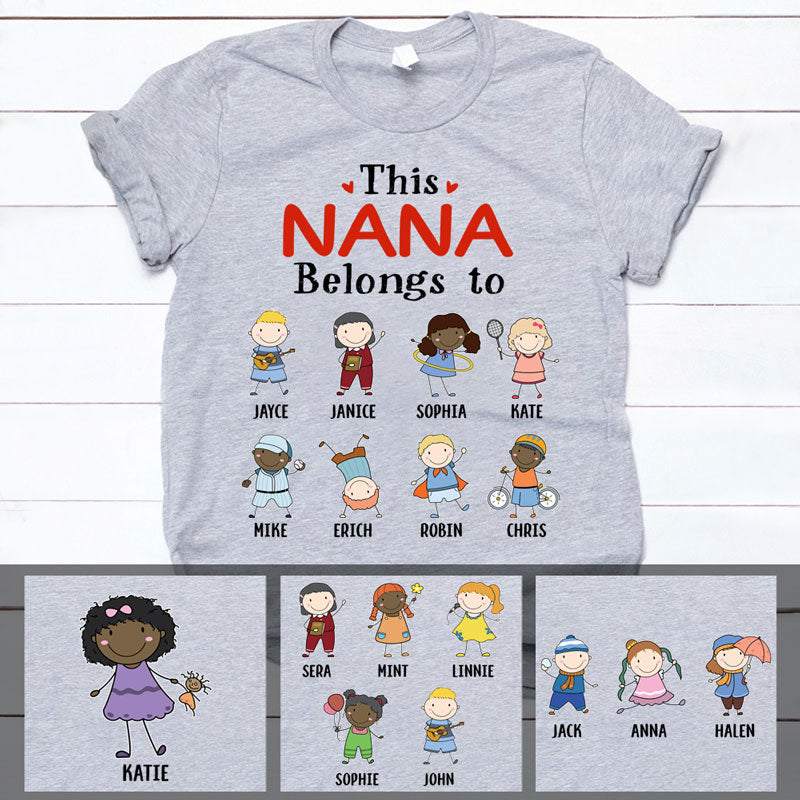 This Belongs to, Custom Tee, Personalized Shirt, Gift for Grandparents, Father's Day gift