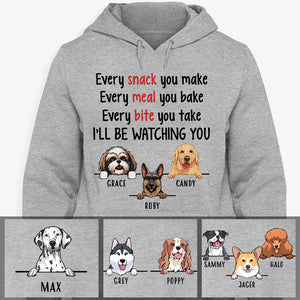 Snack Meal Bite, Personalized Custom Hoodie, Sweater, T shirts, Christmas Gift for Dog Lovers