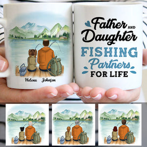 Father and Daughter Fishing Partner for Life, Customized mug, Personalized gift, Father's Day gift