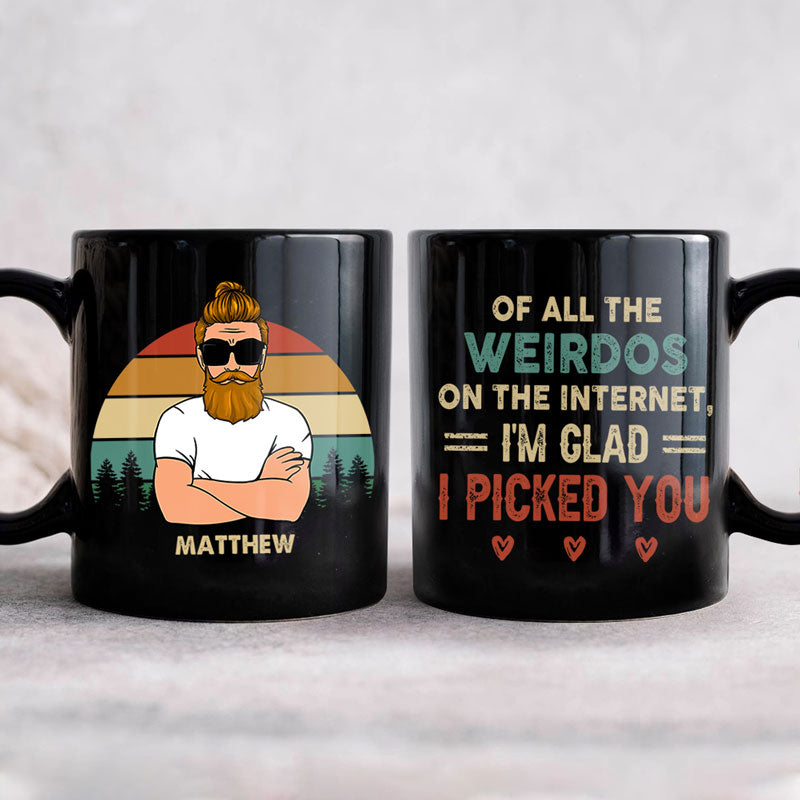 Discover I'm Glad I Picked You, Personalized Mugs, Gifts For Him, Anniversary gifts, Valentine's Day Gift