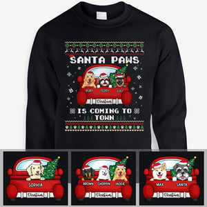 Santa Paws, Personalized Custom Sweaters, T shirts, Christmas Gifts for Dog Lovers