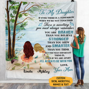 Personalized Gift To Daughter, Granddaughter Lake View, If Ever There Is A Tomorrow, Custom Blanket
