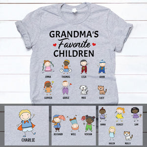 Custom Favorite Children Tee, Personalized Shirt, Funny Family gift for Grandparents
