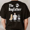 The Dog Father, Personalized Back Print Shirt, Custom Gifts For Dog Dad