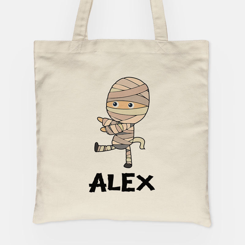 Happy Halloween, Custom Kids, Personalized Canvas Tote Bag, Halloween Bags  for Kids