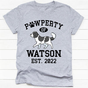 Pawperty Of Goldendoodle, Personalized Shirt, Custom Gifts For Dog Lovers