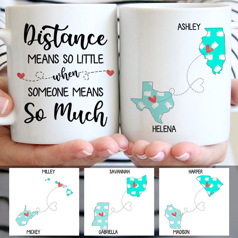 Sisters Long Distance Quotes, Personalized Mug, Custom Moving Gift For -  PersonalFury
