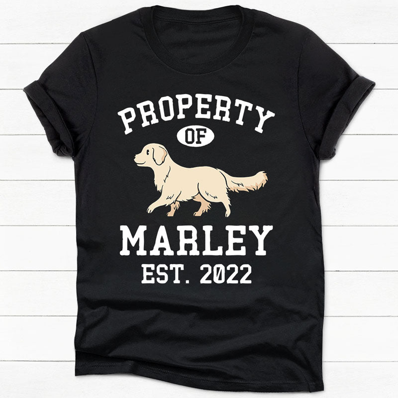 Property Of Golden Retriever, Personalized Shirt, Custom Gifts For Dog Lovers