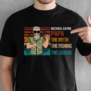 The Myth The Fishing The Legend Old Man, Fishing Shirt, Personalized Father's Day Shirt
