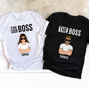 The Boss And The Real Boss, Personalized Matching Couple Shirts, Couple Gifts, Valentine Gifts