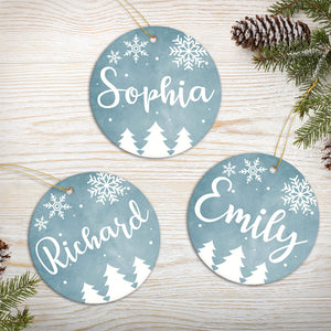 Personalized Name, Christmas Ornaments, Custom Holiday Decoration