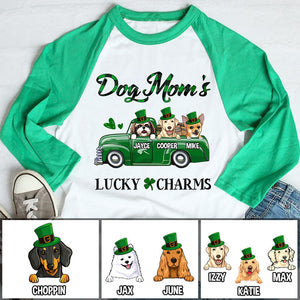 Lucky Charms, Dogs Truck, Personalized Unisex Raglan Shirt, St Patricks Day