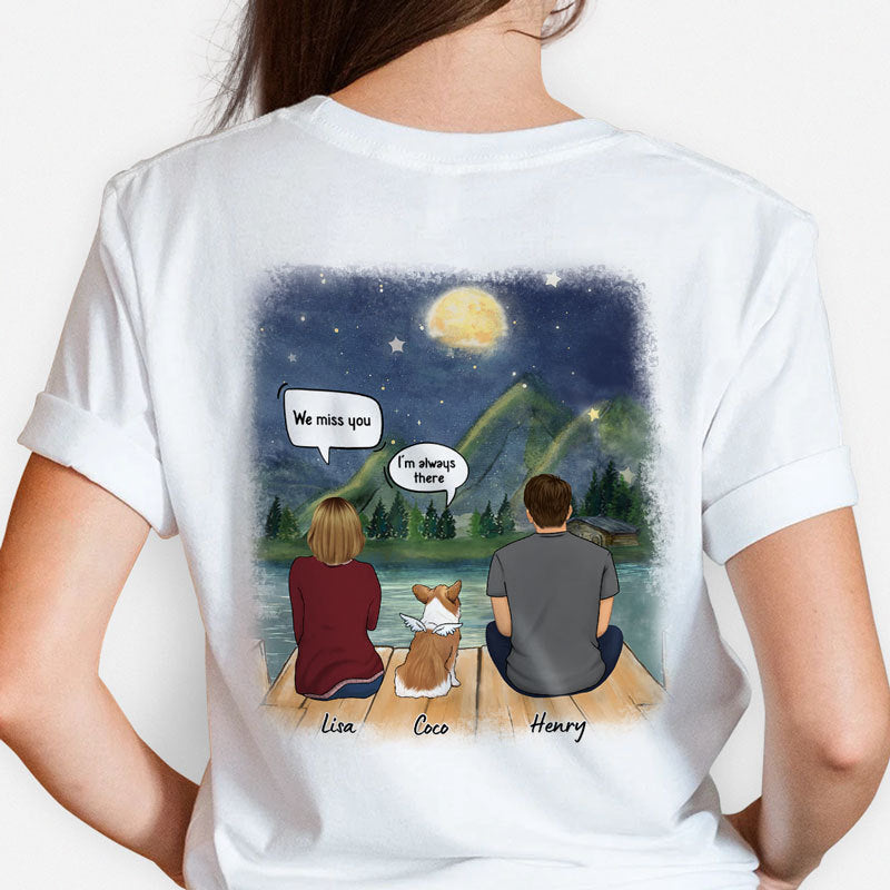We Still Talk About You, Personalized Shirt, Back Print Shirt, Memorial Gifts For Dog Lovers