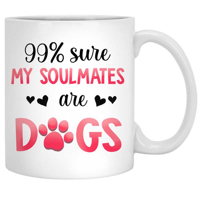 My Soulmates are Dogs, Red Tree, Personalized Mugs, Custom Gifts for Dog Lovers
