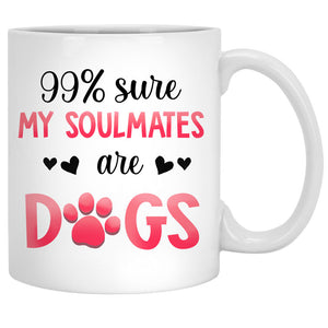 My Soulmates are Dogs, Red Tree, Personalized Mugs, Custom Gifts for Dog Lovers