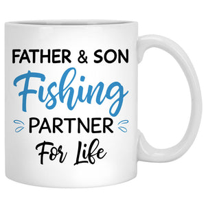 Father and Son Fishing Partner for Life, Customized mug, Personalized gift, Father's Day gift