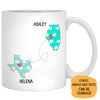Sisters Long Distance Quotes, Personalized Mug, Custom Moving Gift For Sister