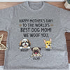 Personalized Mother's Day Dog Mom Shirt, "We Woof You", Custom Photo & Graphics