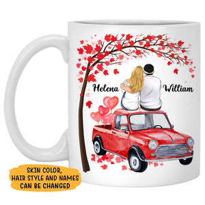 Every Love Story Is Beautiful, Couple Car, Anniversary gifts, Personalized Mugs, Valentine's Day gift