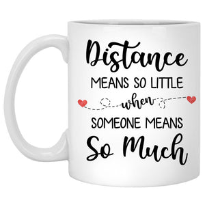 Long Distance Mother and Daughter Quotes Personalized State Colors Coffee Mug, Custom Gift For Mom