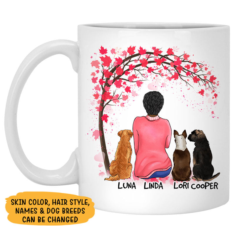 My Dog is my Valentine, Red Tree, Personalized Mugs, Custom Gifts for Dog Lovers