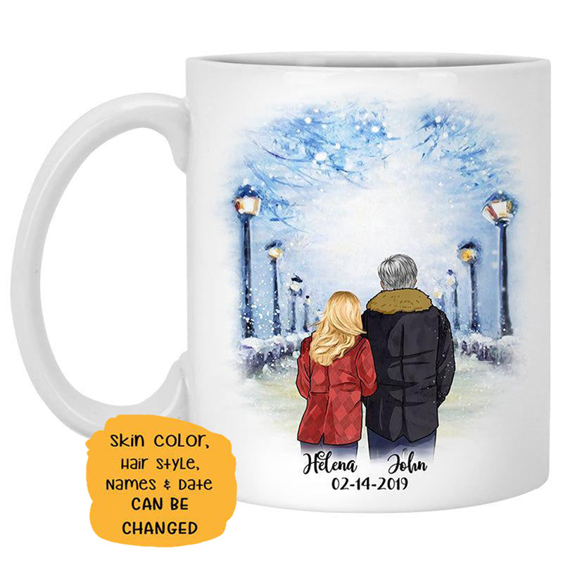 To my boyfriend Promise Encourage Inspire Street, Customized mug, Anniversary gift, Personalized love gift for him