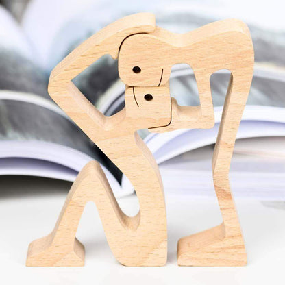 Couple This Is Us, Couple Statue Sculpture Carved, Wood Sculpture, Anniversary Gifts